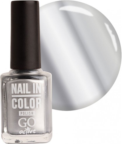 Лак для ногтей GO Active Nail In Color 10 мл 076 Серый перламутр