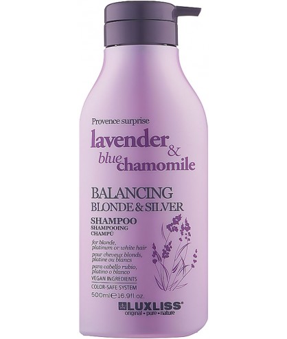 Шампунь балансирующий для блонда Luxliss Balancing Blonde & Silver Shampoo 500 мл