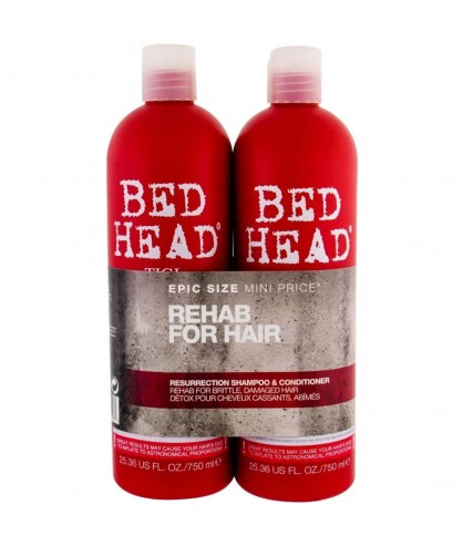 Шампунь и кондиционер для слабых ломких волос TIGI Bed Head Urban Antidotes Resurrection 750+750 мл