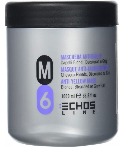 Маска Echosline М6 анти-желтый эффект для белокурых и седых волос 1000 мл