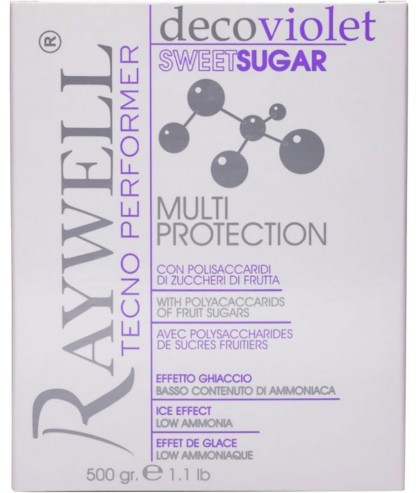 Фиолетовая пудра для обесцвечивания волос Raywell Deco Violet Sweet Sugar 500 г