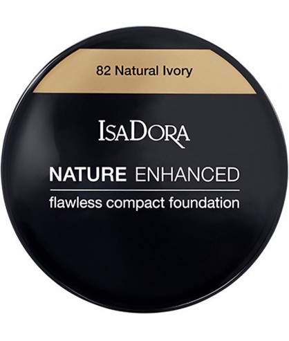 Легка мягкая пудра для лица IsaDora Nature Enhanced Flawless Compact Foundation 10 г №82 Natural Ivory
