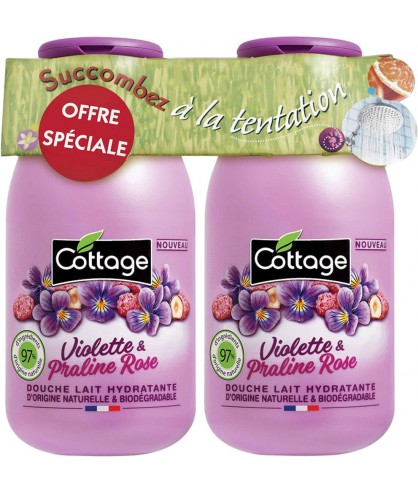 Набор Cottage Duo (молочко+молочко) 250+250 мл Фиалка и розовое пралине