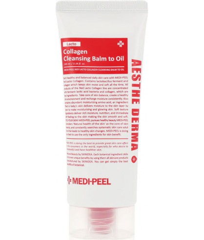 Очищающий гидрофильный бальзам с пробиотиками и коллагеном Medi-Peel Red Lacto Collagen Cleansing Balm To Oil 100 мл