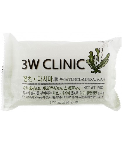 Мыло для лица и тела с экстрактом бурых водорослей 3W Clinic Oriental Medicine Kelp Dirt Soap