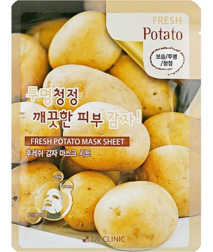 Маска для лица тканевая с экстрактом картофеля 3W Clinic Fresh Potato Mask Sheet 23 мл