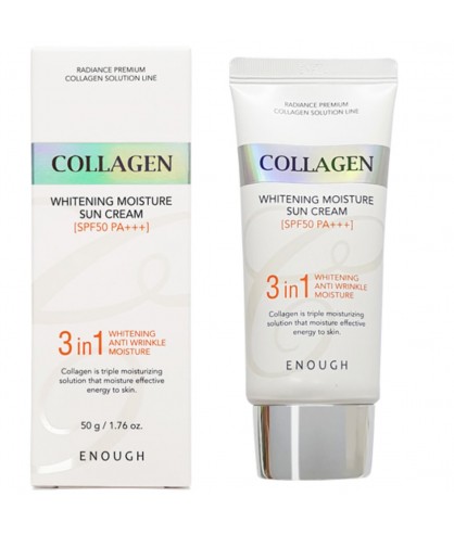 Солнцезащитный крем с 3 в 1 Enough Collagen Whitening Moisture Sun Cream 3 in 1 SPF50+ PA+++ 50 мл