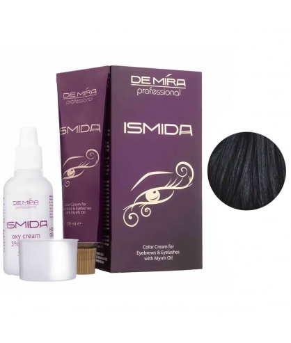Крем-краска для бровей и ресниц с маслом мирры 1 Черный DeMira Professional Ismida 30 мл