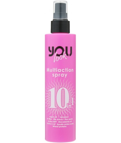 Мультиспрей мгновенного действия 10 в 1 You Look Multiaction Spray 10 in 1 Pink 200 мл