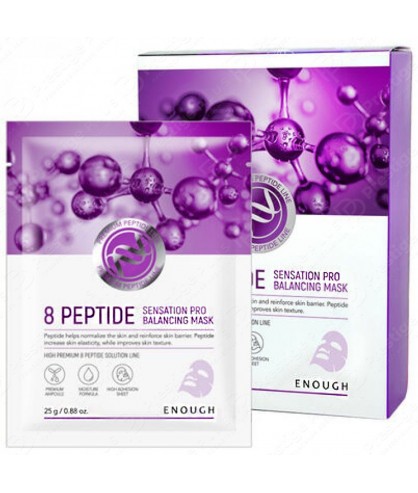 Тканевая маска для лица с комплекосм пептидов Enough 8 Peptide Sensation Pro Balancing 25 г