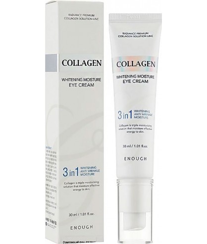 Осветляющий крем для век с коллагеном Enough Collagen 3 in 1 Whitening Moisture Eye Cream 30 мл