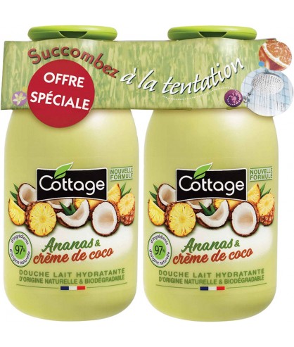 Набор Cottage Duo (молочко+молочко) 250+250 мл Ананас и кокосовый крем
