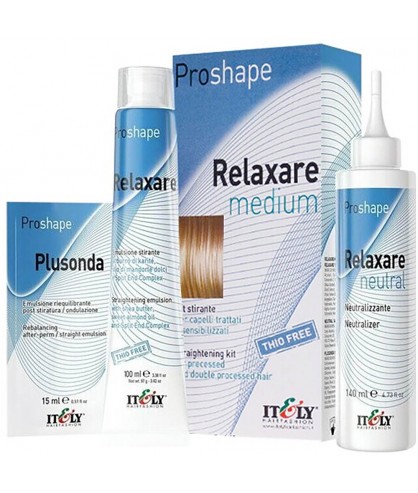 Набор для выпрямления для обработанных и чувствительных волос Itely Hairfashion Proshape Kit Relaxare Medium