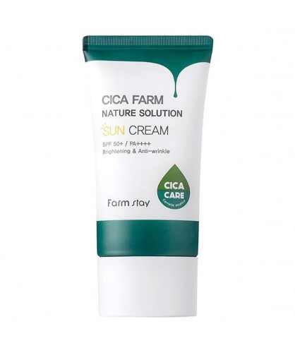 Успокаиваюий солнцезащитный крем с центеллой Farmstay Cica Farm Nature Solution Sun Cream 50 г
