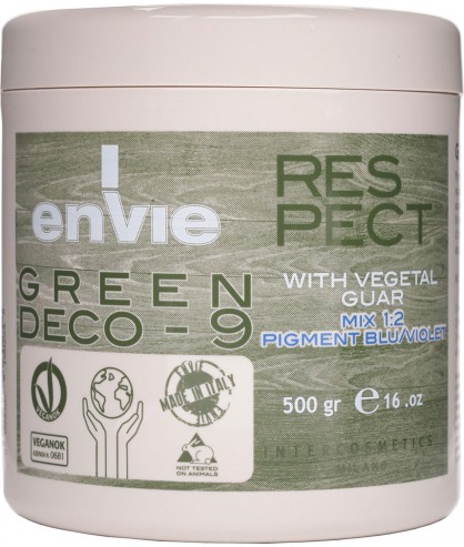 Осветляющая пудра для волос Envie Vegan Respect Green Deco-9 500 г
