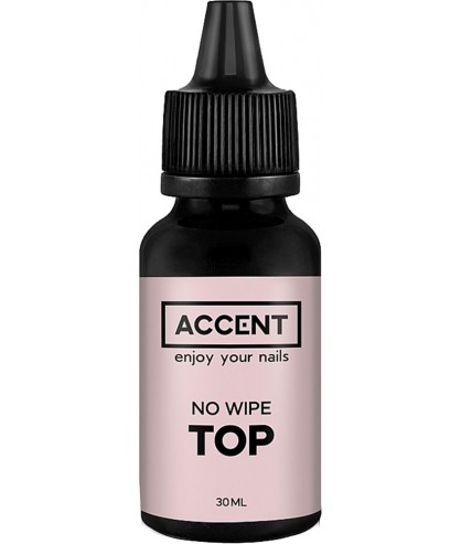 Топ без липкого слоя Accent No Wipe Top Coat With UV-filtres 30 мл