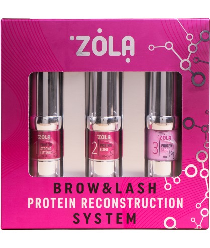Набор для ламинирования бровей и ресниц ZOLA Brow & Lash Protein Reconstruction System 3*10 мл