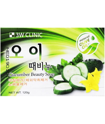 Мыло с огурцом 3W Clinic Cucember Beauty Soap 120 г