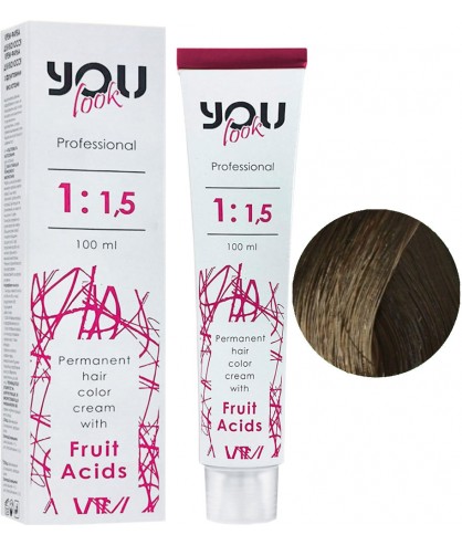 Краска для волос You Look Permanent Hair Color Cream With Fruit Acids 100 мл 5 Светлый шатен
